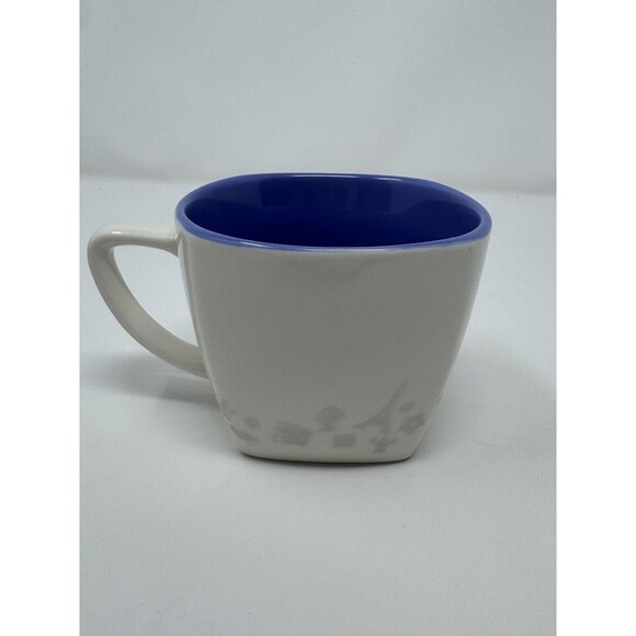 Set of 3 Coffee Bean & Tea Leaf Square Mugs 10, 8, 4oz Ceramic Multi Color - Picture 4 of 11